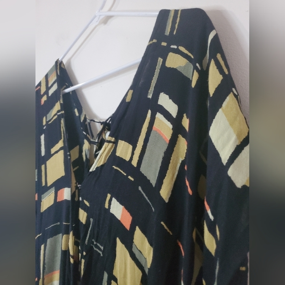 World Market Wide Leg Jumpsuit Romper Size Large/Extra Large Rayon Elastic Waist - Picture 9 of 14